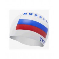 Шапочка для плавания Russia Silicone Swim Cap, силикон, LCSRUS/100, белый